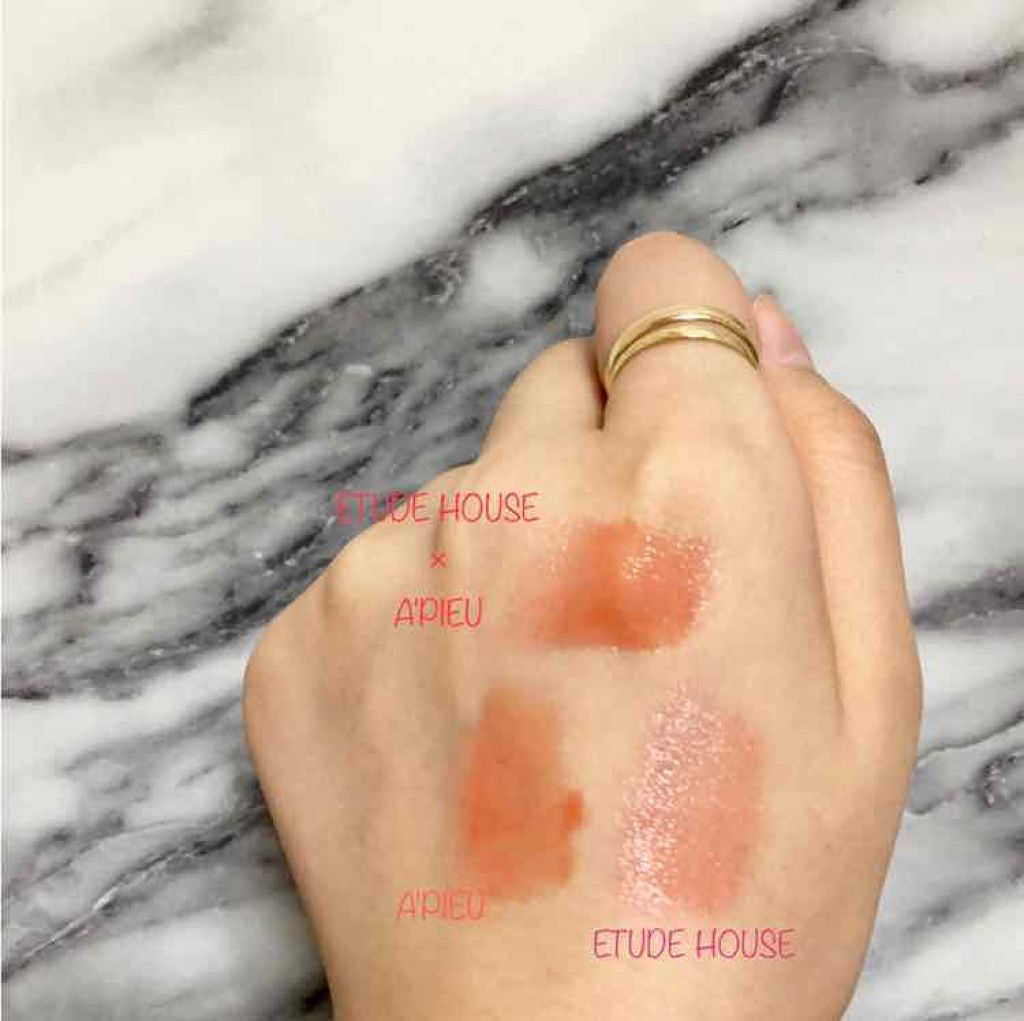 シャインシックリップラッカー BE101 ミスティーシルエット/ETUDE/リップグロスを使ったクチコミ（2枚目）