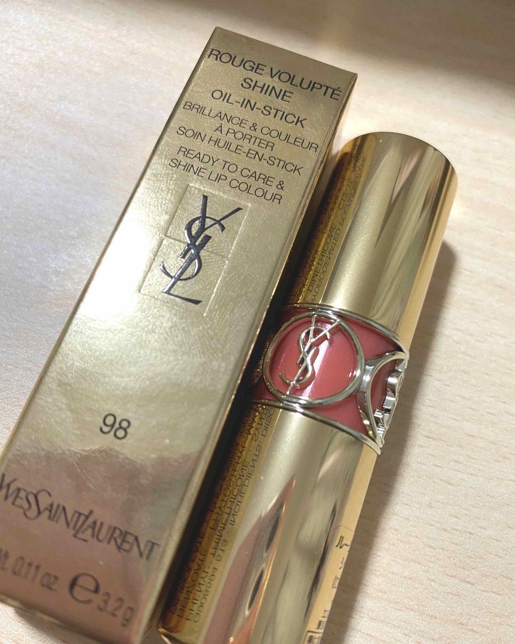 ルージュ ヴォリュプテ シャイン/YVES SAINT LAURENT BEAUTE/口紅を使ったクチコミ(1枚目)