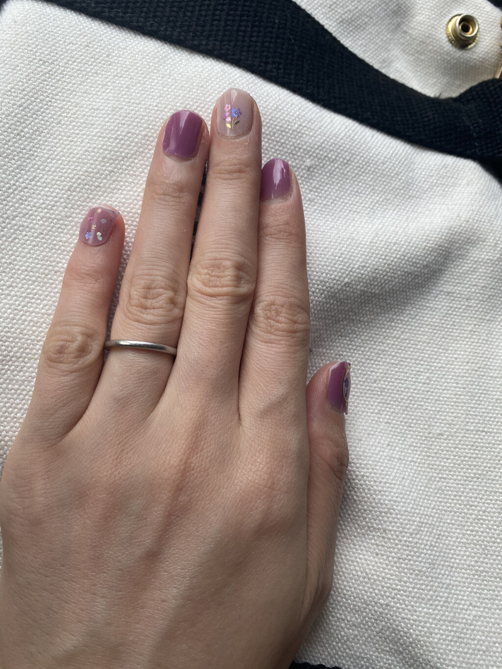 貼るジェルネイル/セリア/ネイルシールを使ったクチコミ（2枚目）