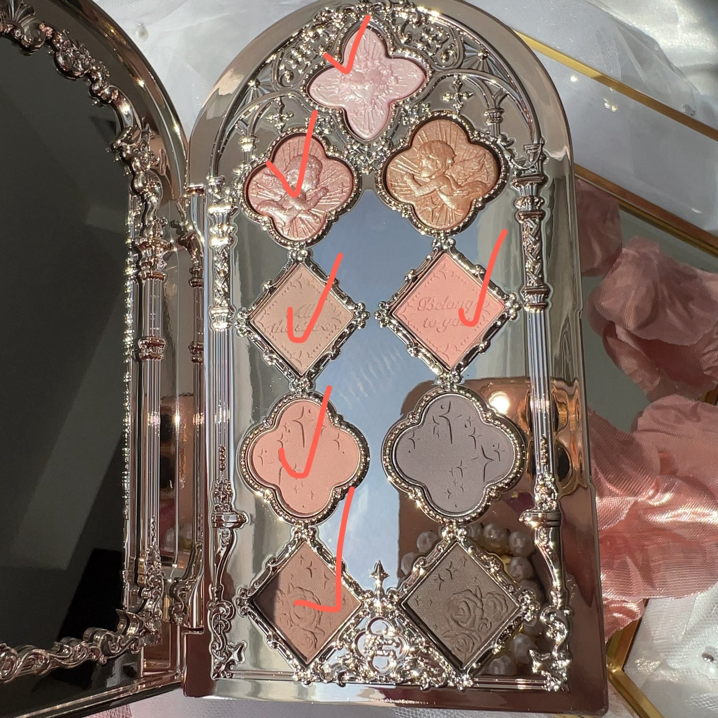 フラワーノーズ リトルエンジェルコレクション 9色アイシャドウパレット/FlowerKnows/アイシャドウパレットを使ったクチコミ(8枚目)