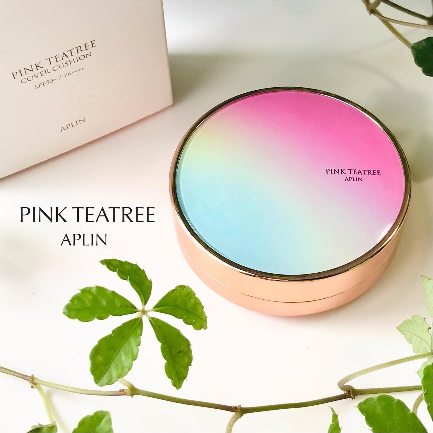 ピンクティーツリーカバークッション/APLIN/クッションファンデーションを使ったクチコミ(1枚目)