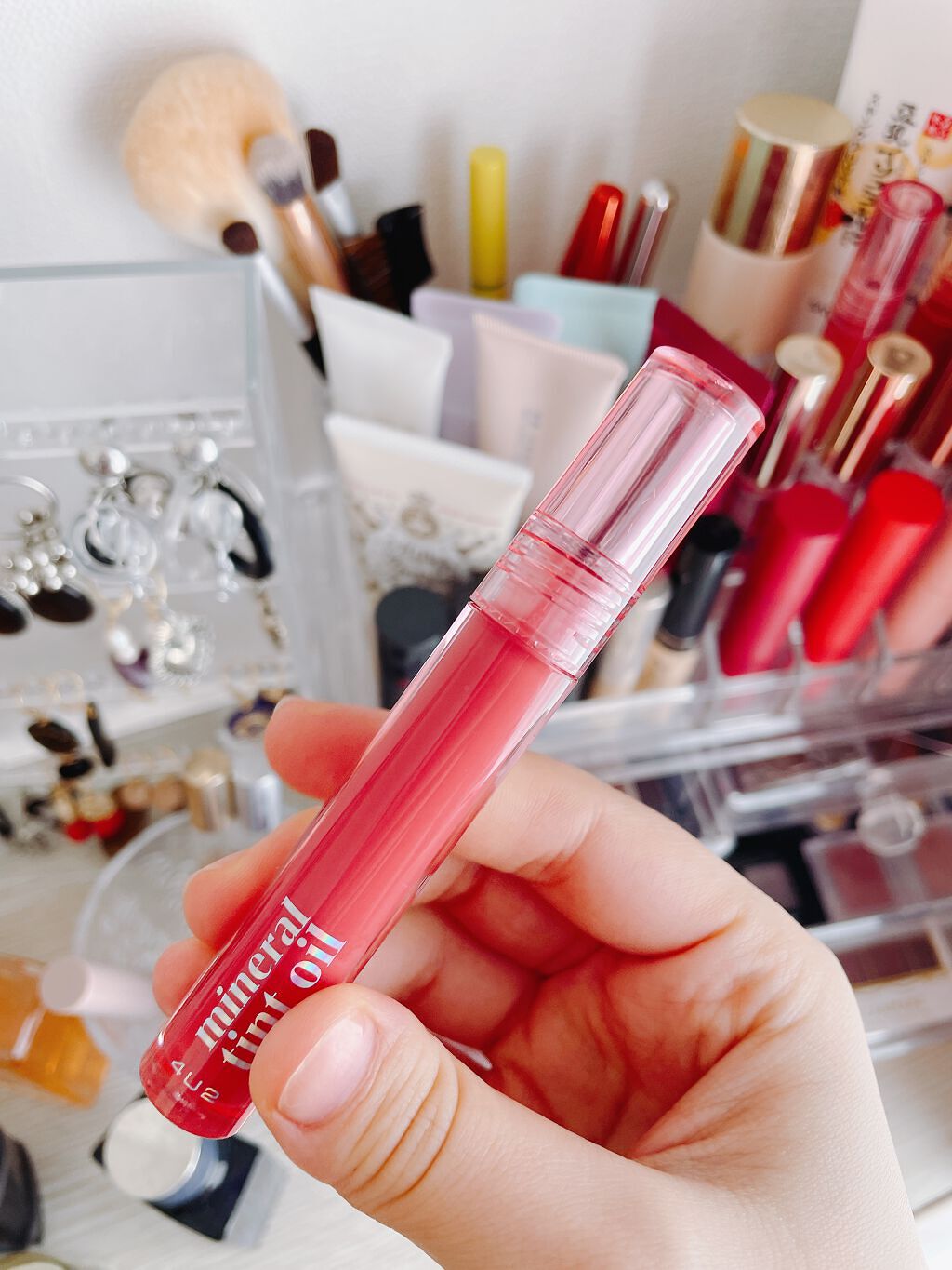 ミネラルティントオイル #11 フラッシュモブ/4U2/リップティントを使ったクチコミ（3枚目）