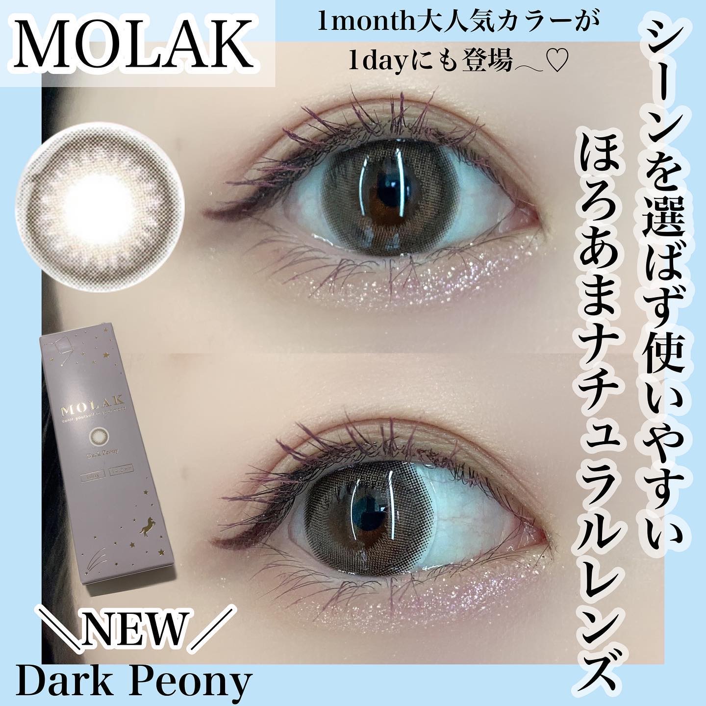 MOLAK 1day ダークピオニー/MOLAK/ワンデー（１DAY）カラコンを使ったクチコミ（1枚目）