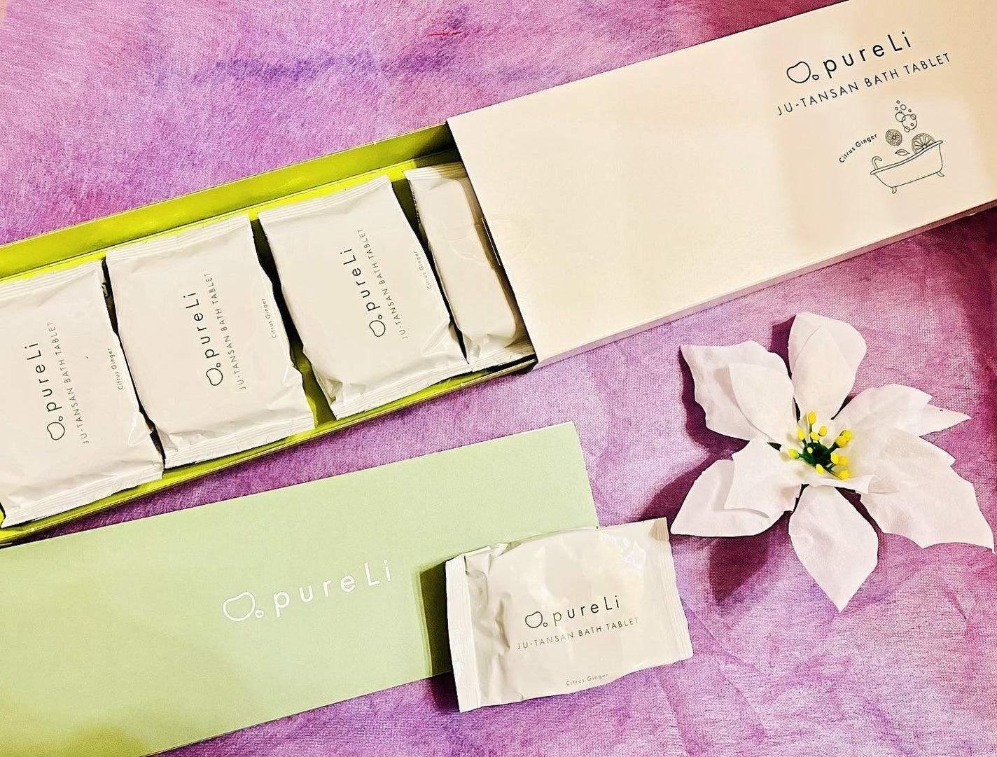 重炭酸バスタブレット/pureLi/炭酸系入浴剤を使ったクチコミ(1枚目)