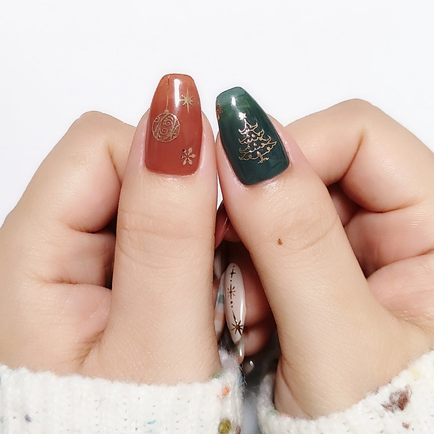 セミキュアジェルネイル(ハンド)/ohora/ネイルシールを使ったクチコミ(5枚目)