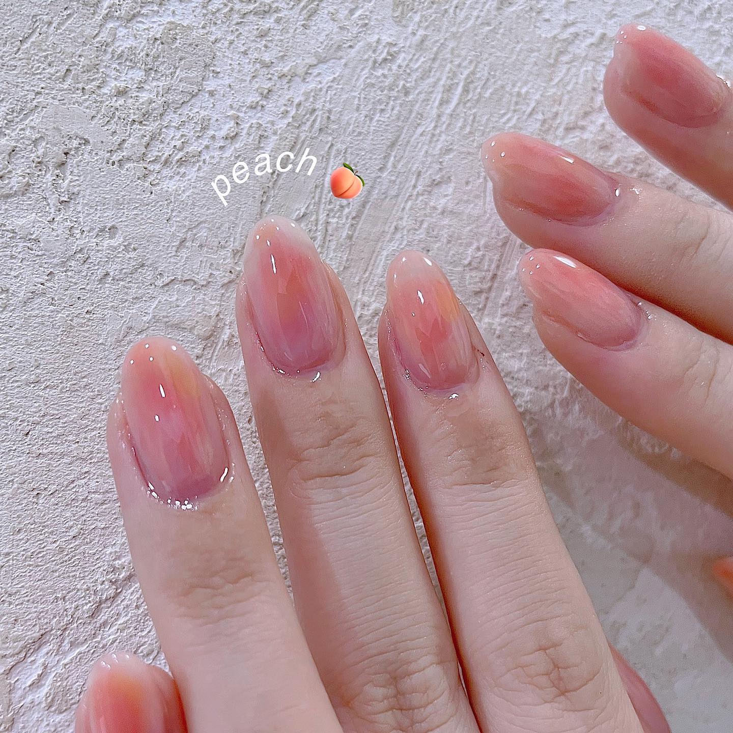 #うるうるネイル,#ぷくぷくネイル,#ニュアンスネイル,#ちゅるんネイル,#桃ネイルのネイルデザイン