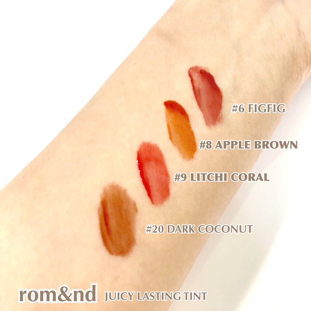 ジューシーラスティングティント/rom&nd/リップティントを使ったクチコミ（2枚目）