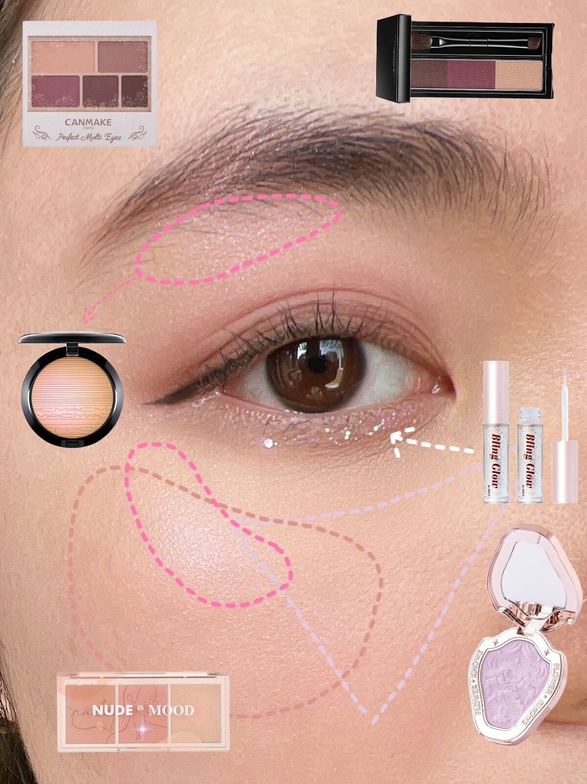 パーフェクトマルチアイズ/キャンメイク/アイシャドウパレットを使ったクチコミ(2枚目)