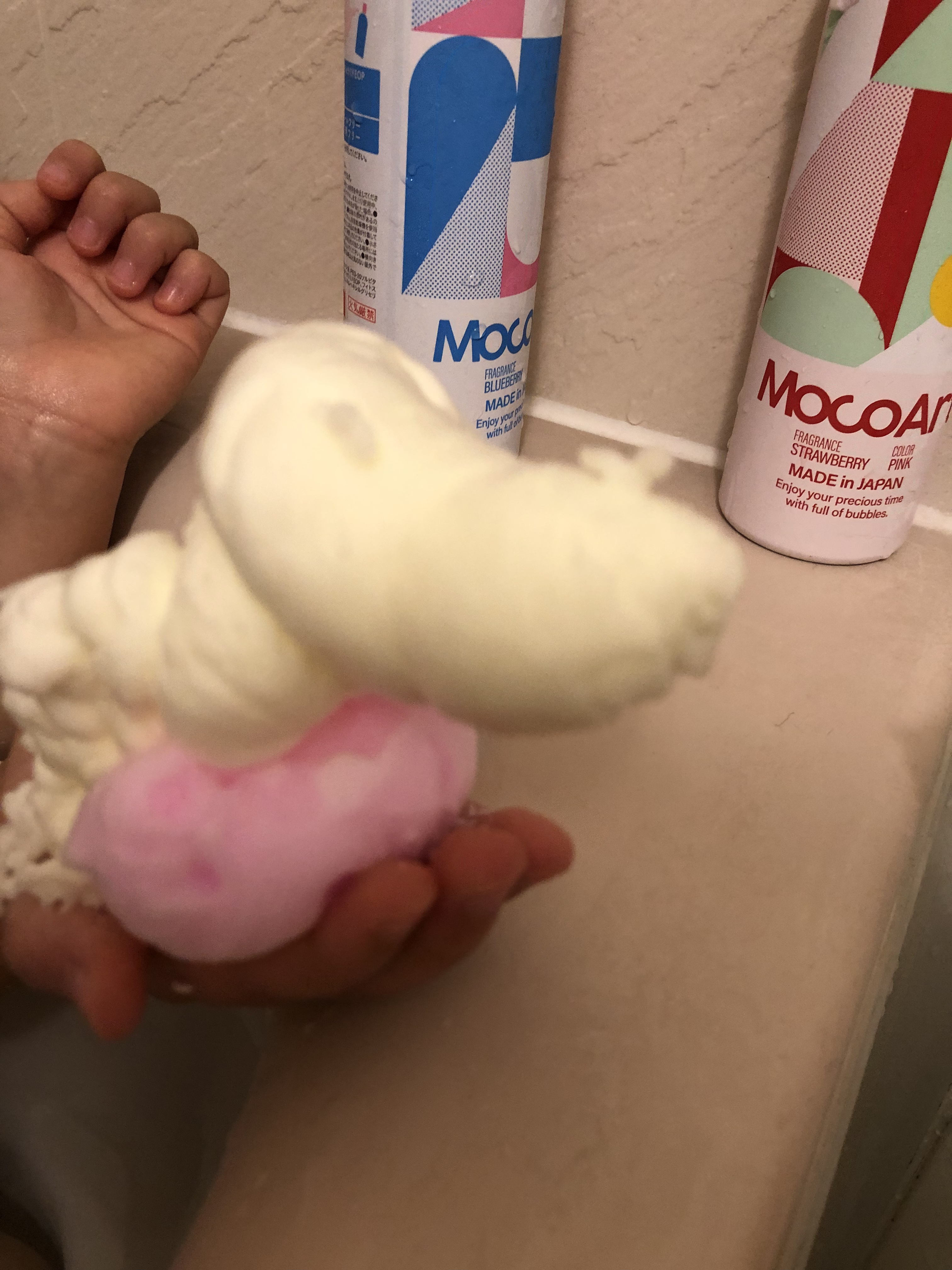 モコアート フォーミングスプレー ストロベリーの香り/Mocoart/保湿系入浴剤を使ったクチコミ（3枚目）