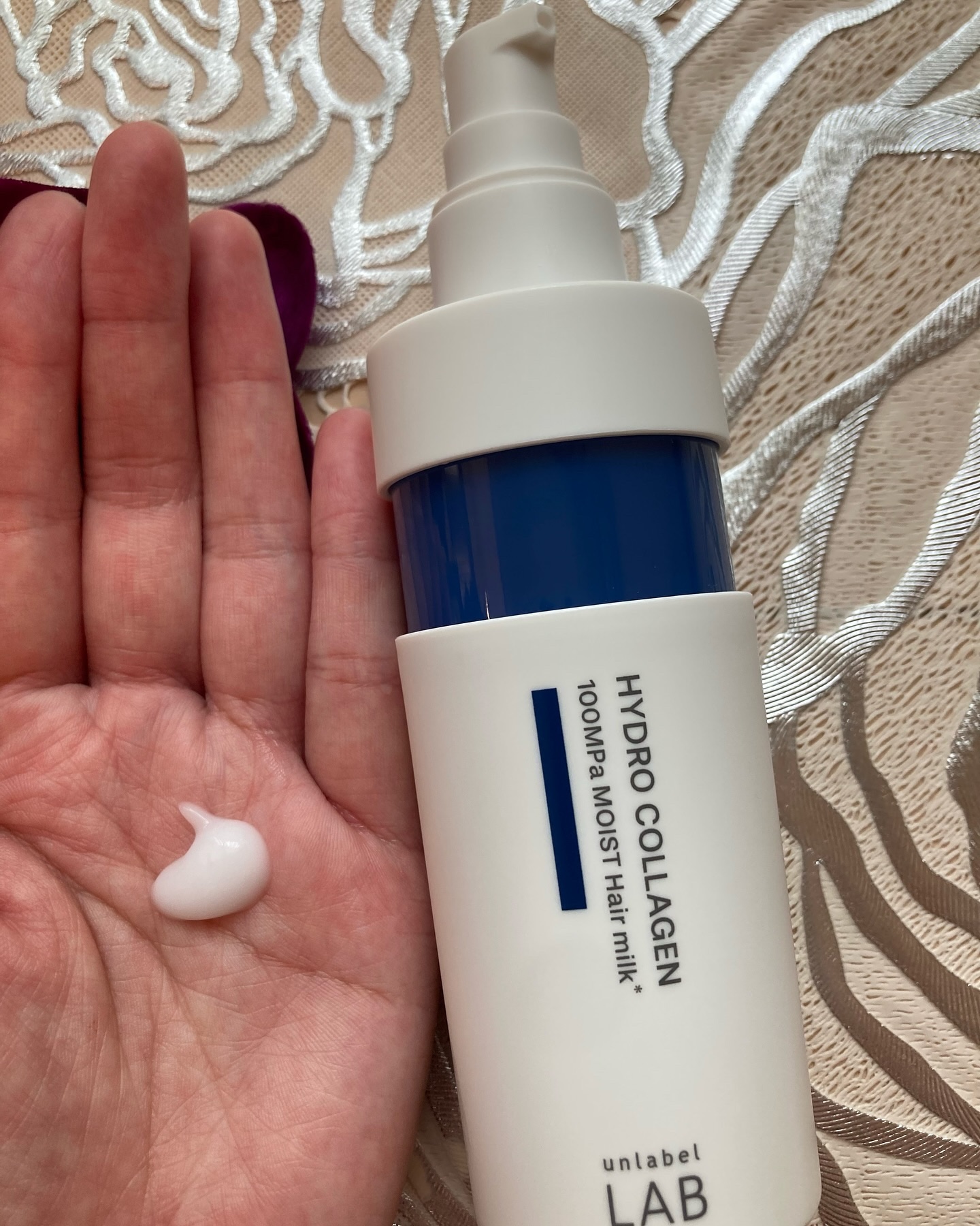  超高圧*¹浸透型ハイドロコラーゲン*⁸配合　集中美容液ヘアミルク/unlabel/ヘアミルクを使ったクチコミ（3枚目）