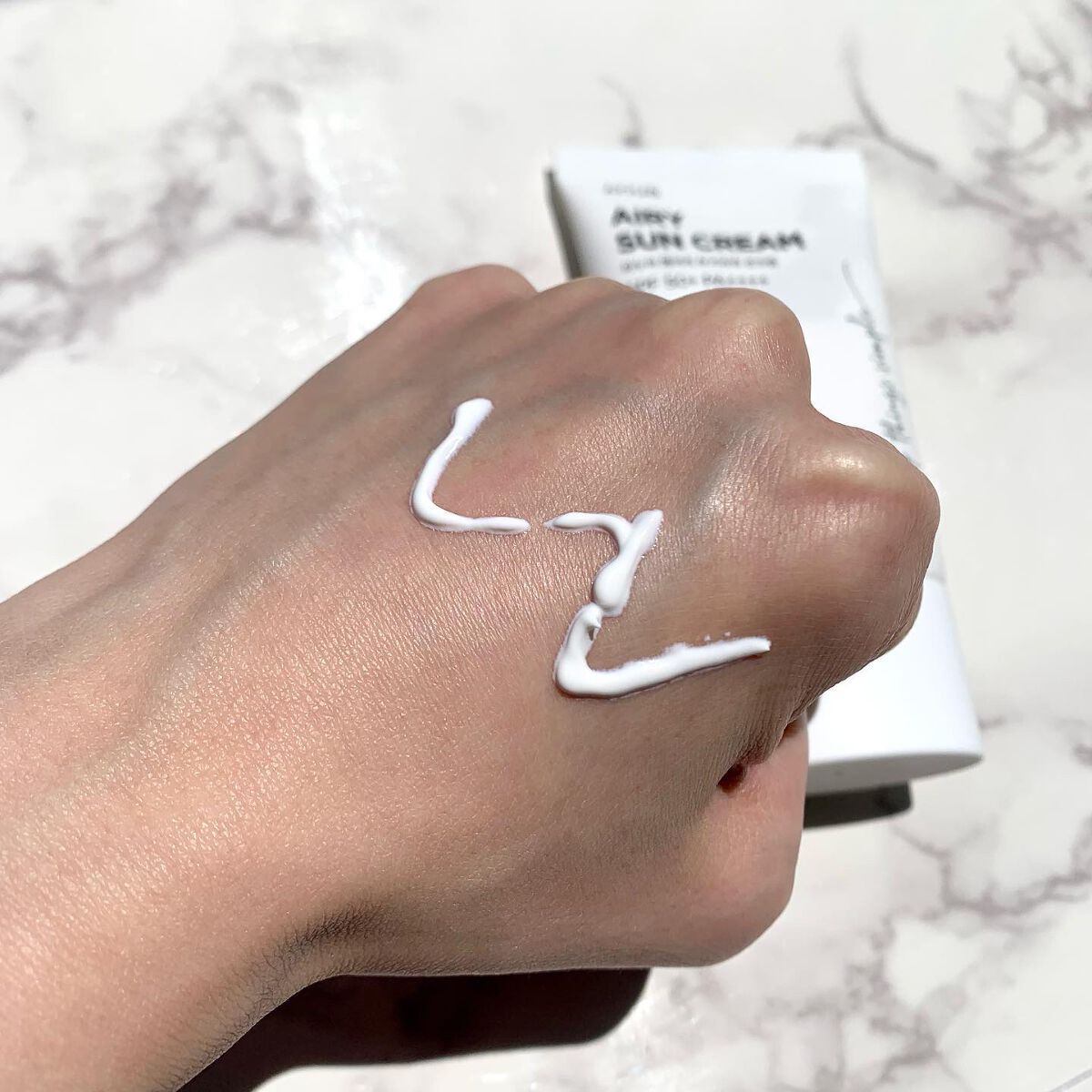 エアリーサンクリーム SPF50+PA++++/Anua/日焼け止めクリームを使ったクチコミ（2枚目）