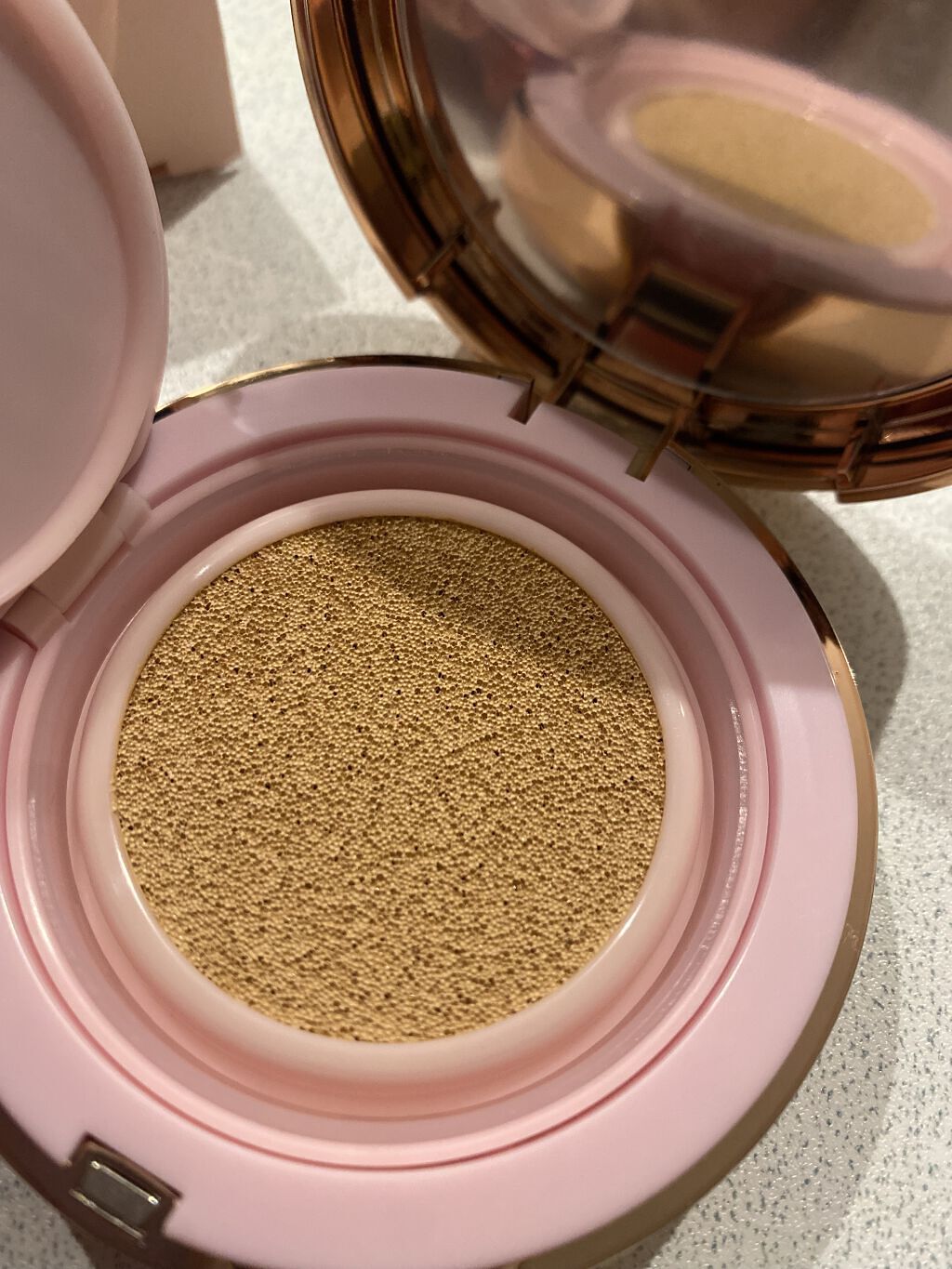 ピンクティーツリーカバークッション/APLIN/クッションファンデーションを使ったクチコミ（3枚目）