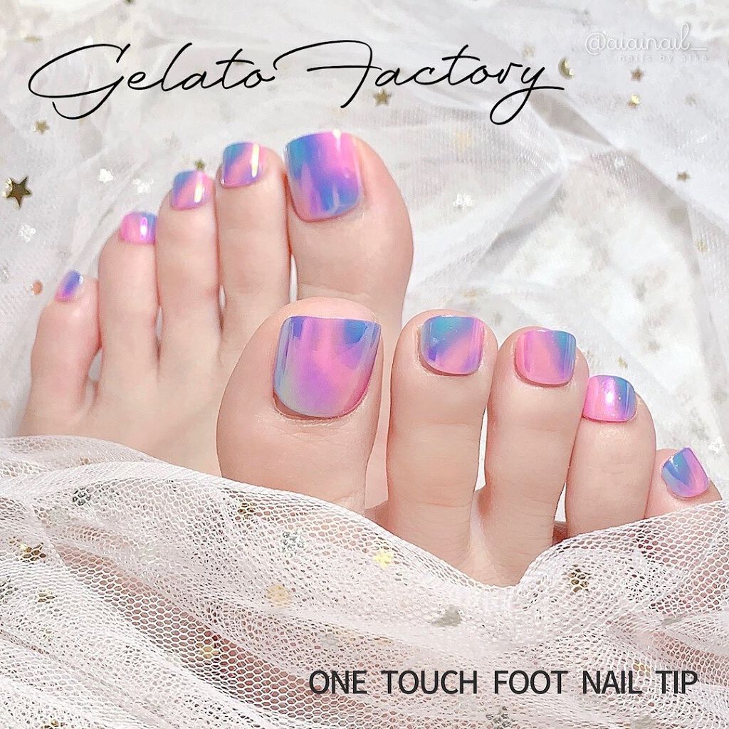 ワンタッチフットネイルチップ/GELATO FACTORY/ネイルチップ・パーツを使ったクチコミ（1枚目）