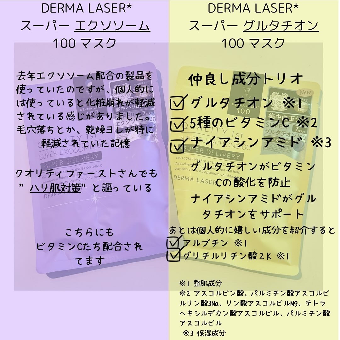ダーマレーザー スーパー エクソソーム100 マスク/クオリティファースト/シートマスク・パックを使ったクチコミ（2枚目）