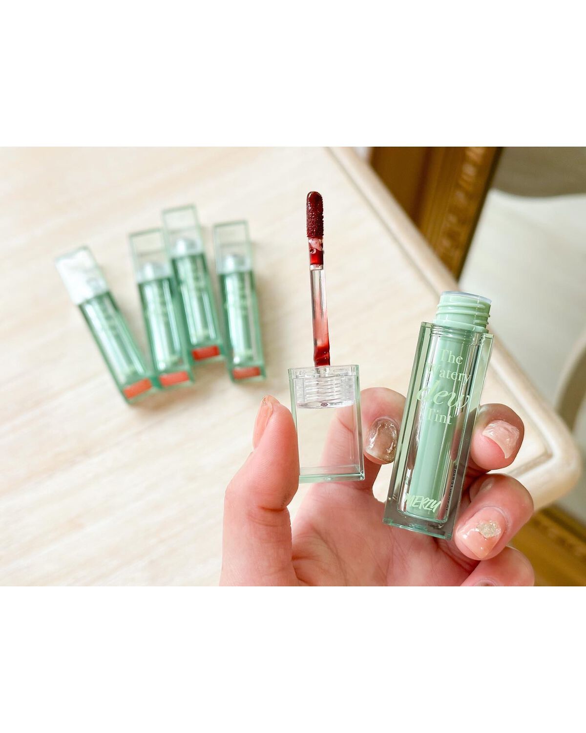 ザ ウォータリーデューティント/MERZY/リップティントを使ったクチコミ（1枚目）