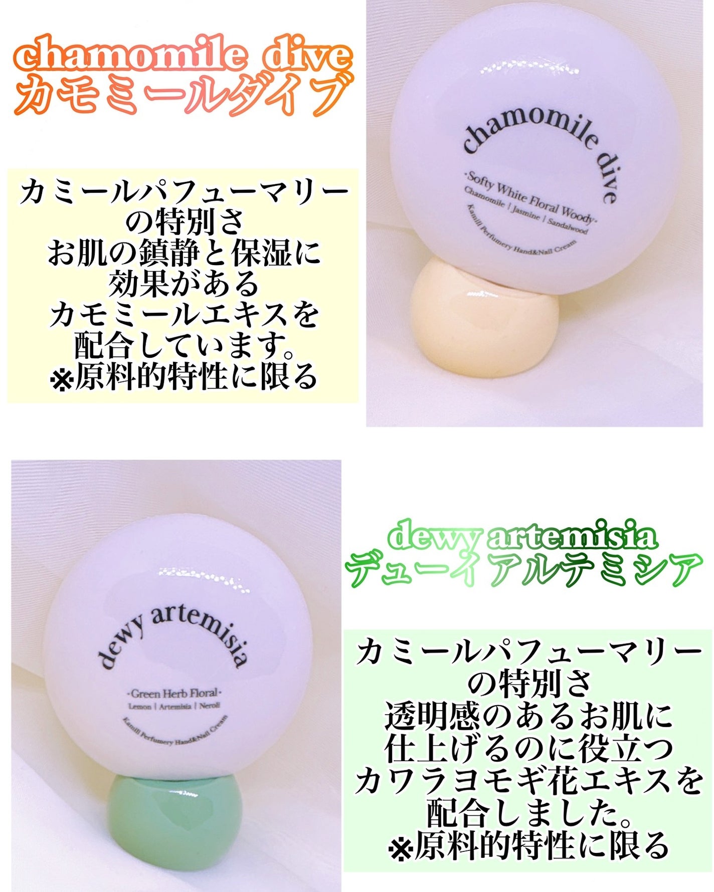 パフューマリー ハンド&ネイルクリーム デューイアルテミシア 50ml/カミール/ハンドクリームを使ったクチコミ(4枚目)