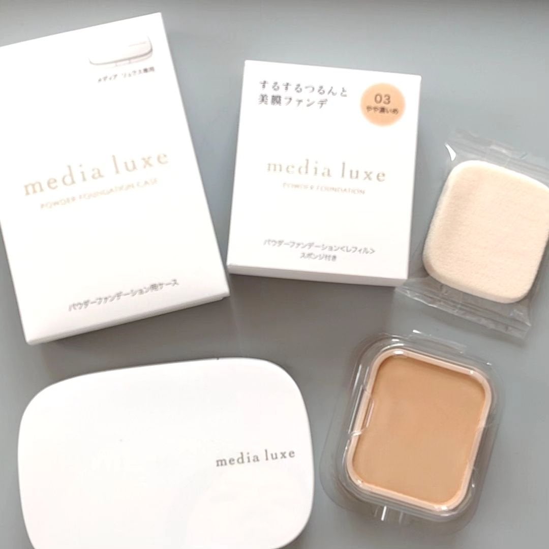 パウダーファンデーション/media luxe/パウダーファンデーションを使ったクチコミ(1枚目)