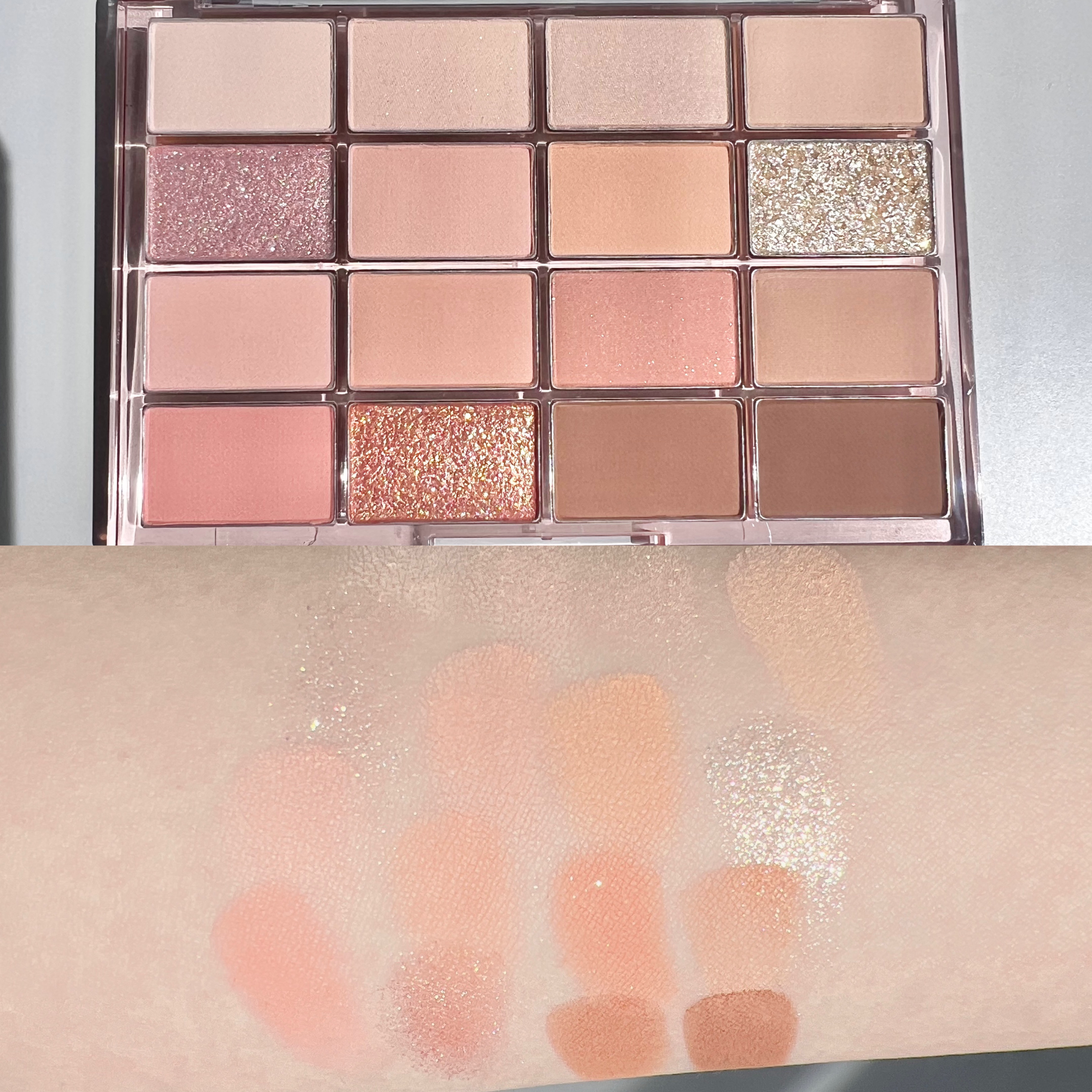 ソフトブラーリングアイパレット 07.ソーダコーラルブラーリング/wakemake/アイシャドウパレットを使ったクチコミ（3枚目）