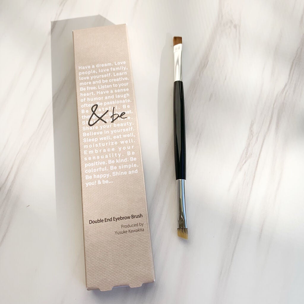 ダブルエンドアイブロウブラシ熊野筆/&be/メイクブラシを使ったクチコミ(1枚目)