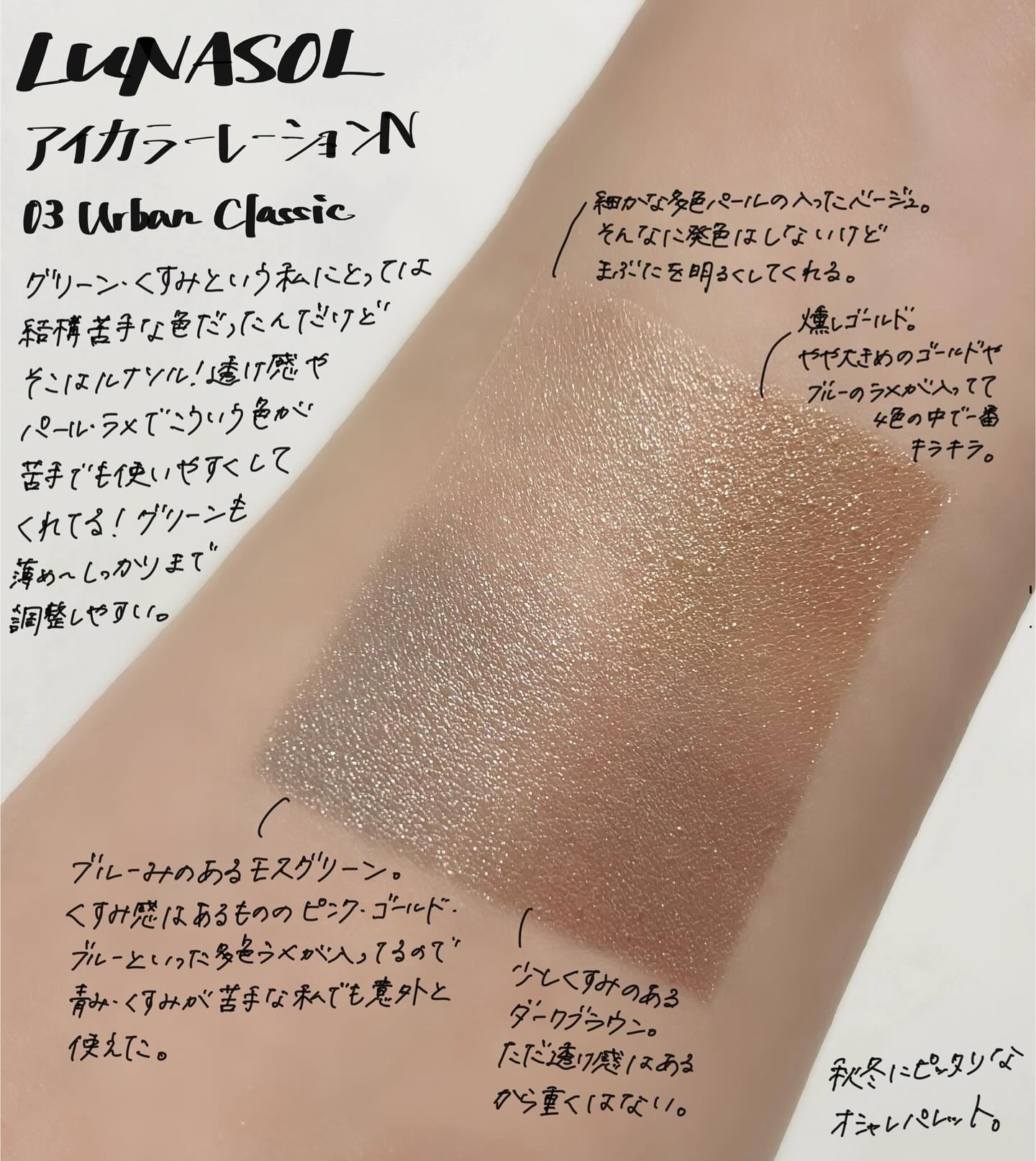 LUNASOL ルナソル　アイカラーレーションN 03 アーバンクラシック モノアイカラーレーション | LUNASOL（ルナソル）公式オンラインストア