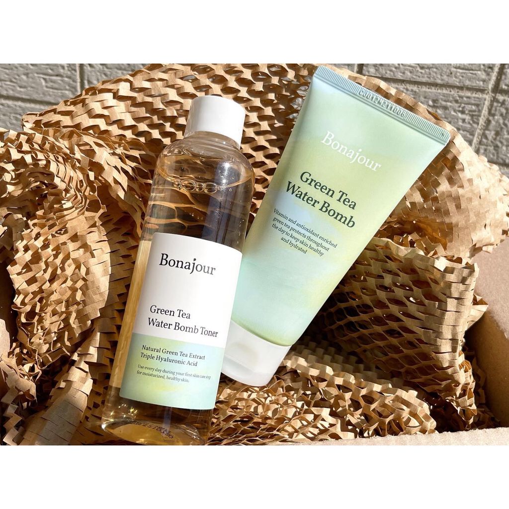 グリーンティーウォーターボム/Bonajour/フェイスクリームを使ったクチコミ(5枚目)
