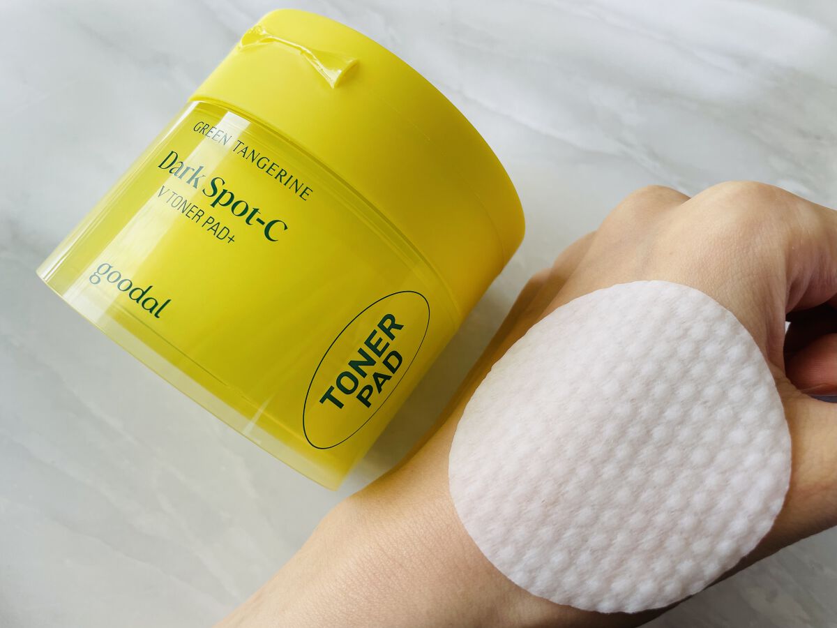 グリーンタンジェリン ビタCダークスポットケアパッド/goodal/トナーパッドを使ったクチコミ（2枚目）