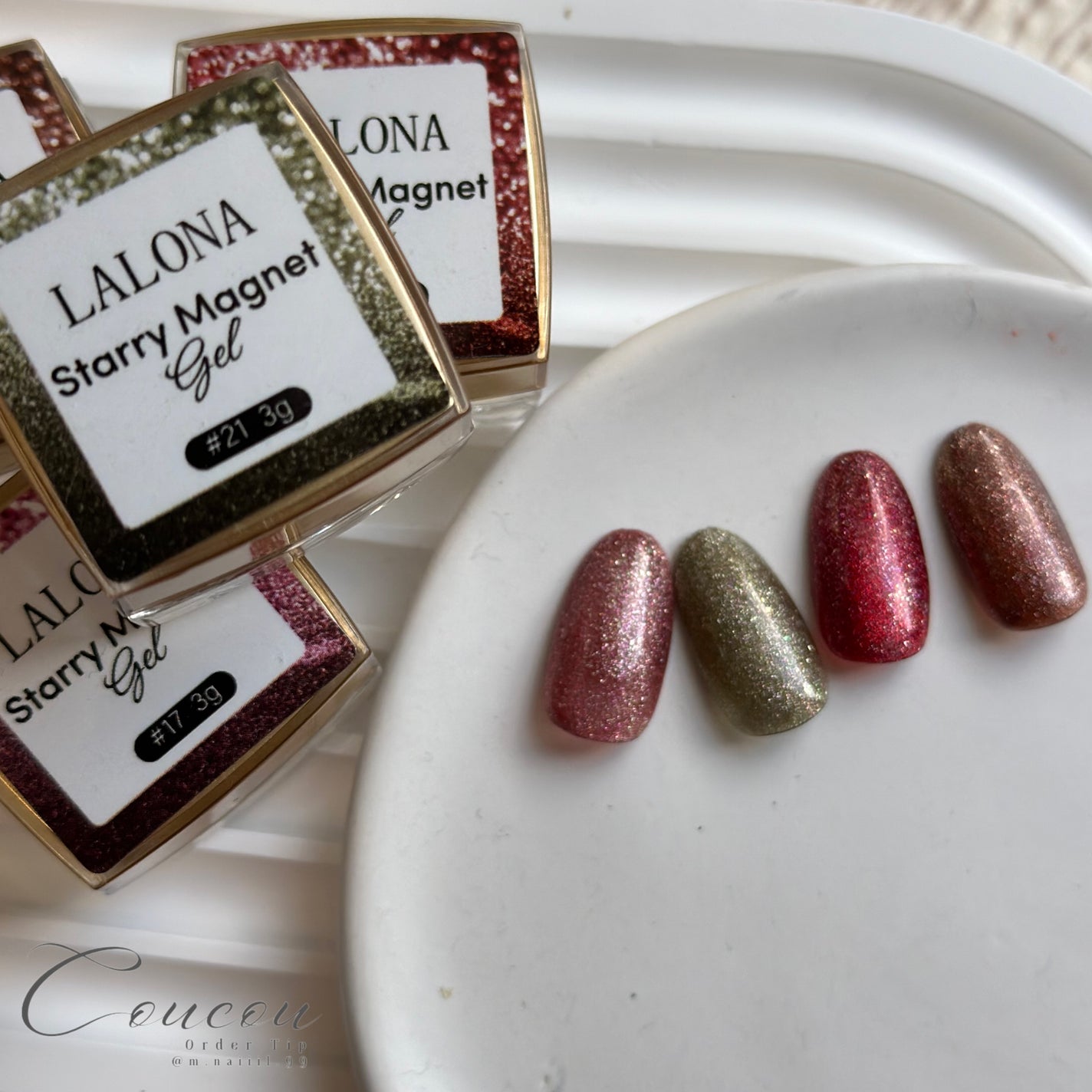 🐒ズボラママみっちゃんの高見えネイル💅 on LIPS 「キラッキラでかわいい😍マグの動きは他のマグネットジェルよりゆっ..」(1枚目)