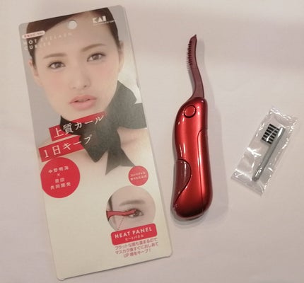 ホットアイラッシュカーラー グラマラスレッド/貝印/ホットビューラーの画像