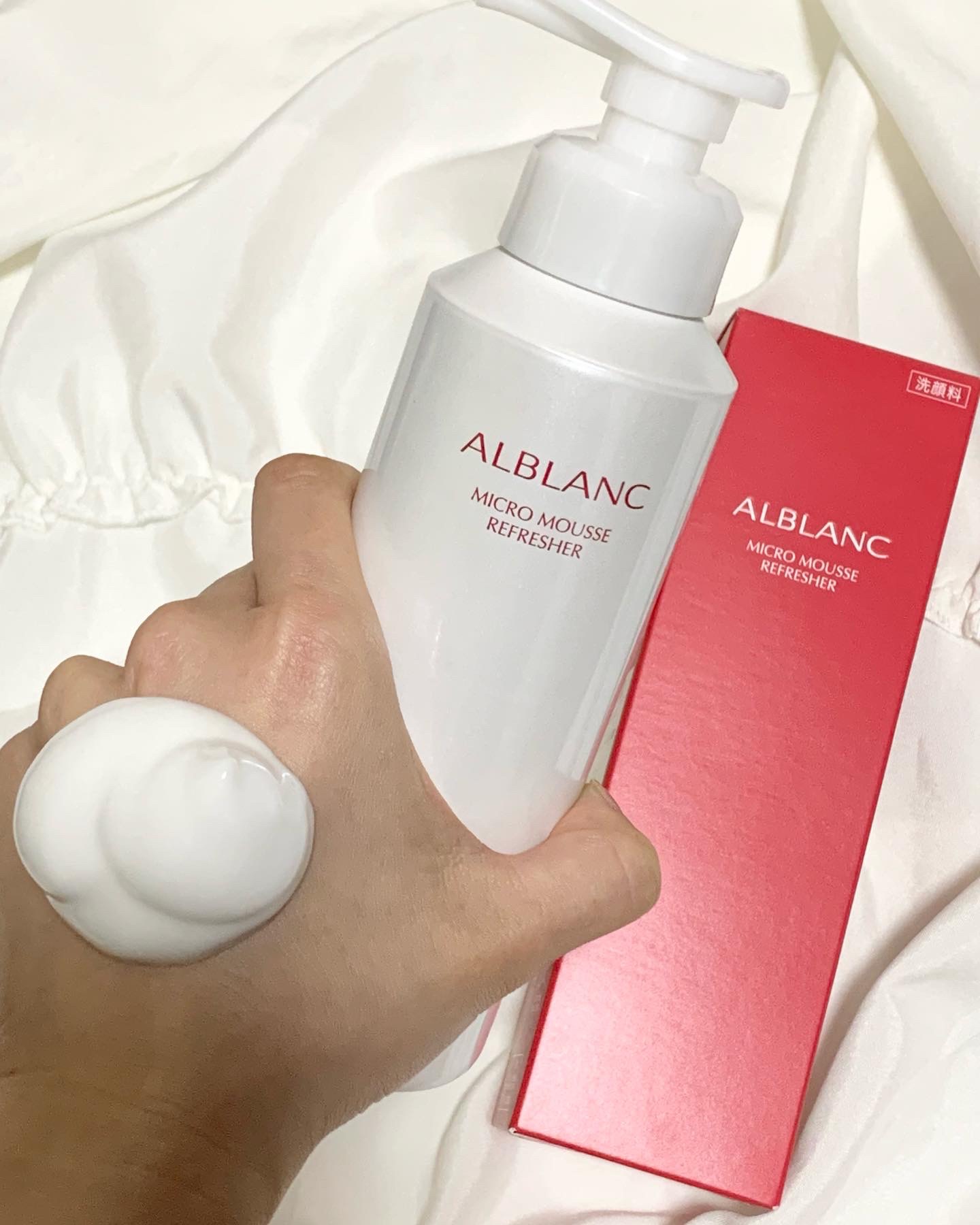 マイクロムース リフレッシャー/ALBLANC/泡洗顔を使ったクチコミ（2枚目）