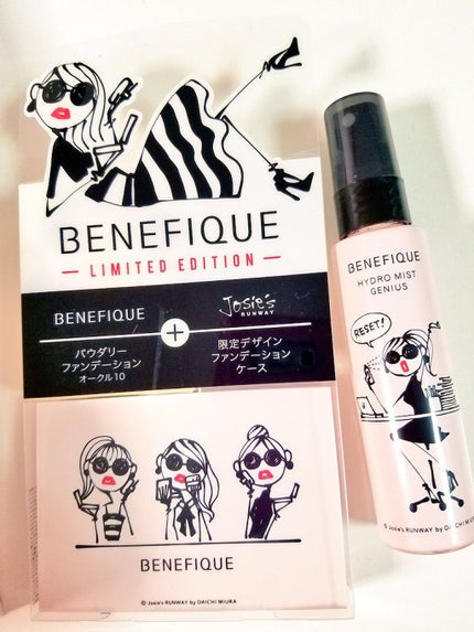 BENEFIQUE ハイドロミストジーニアスのクチコミ「ベネフィークがジョシーコラボするということで
発売前からたのしみにしてました♡♡
パケが限定.....」(1枚目)