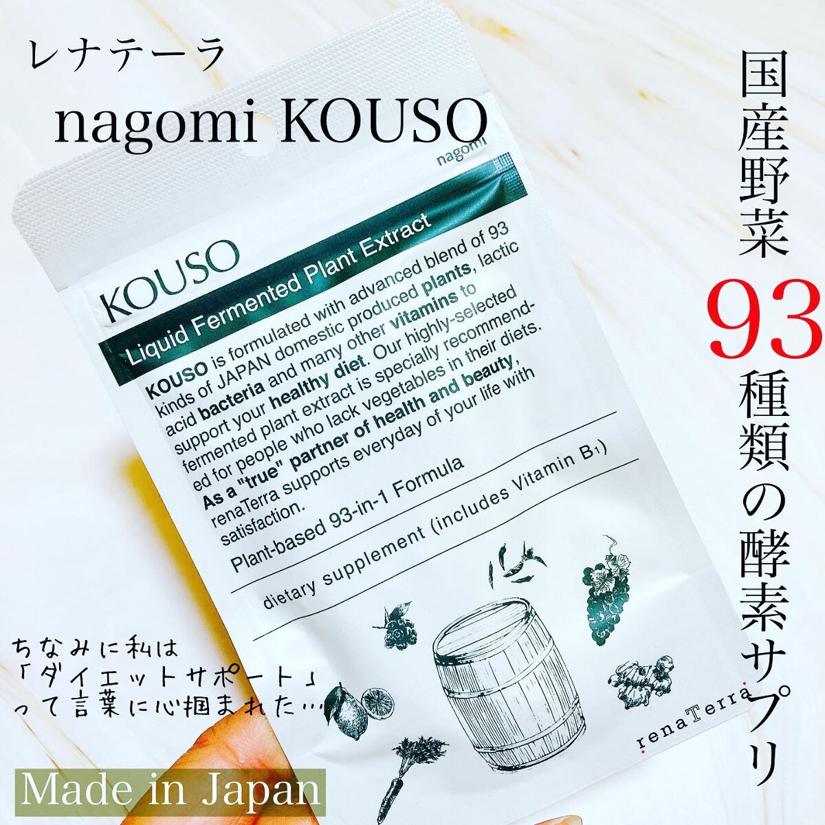 nagomi KOUSO 30粒/renaTerra/健康サプリメントを使ったクチコミ(1枚目)