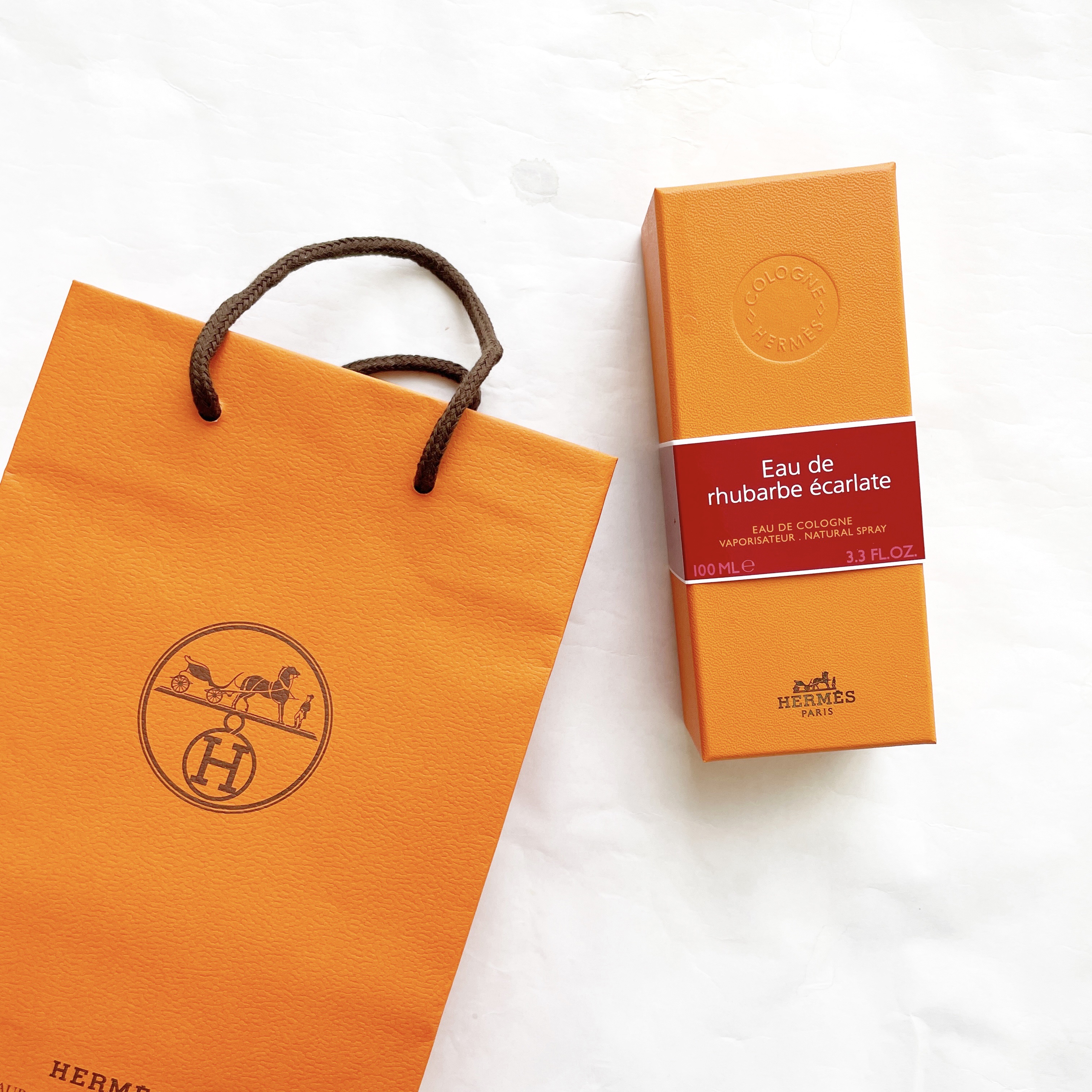 ♦エルメス♦香水♦エルメスオードゥルバーブエカルラット♦巾着付き♦ HERMES 【ミニサイズ】 エルメス コロンエルメスオードゥルバーブエ