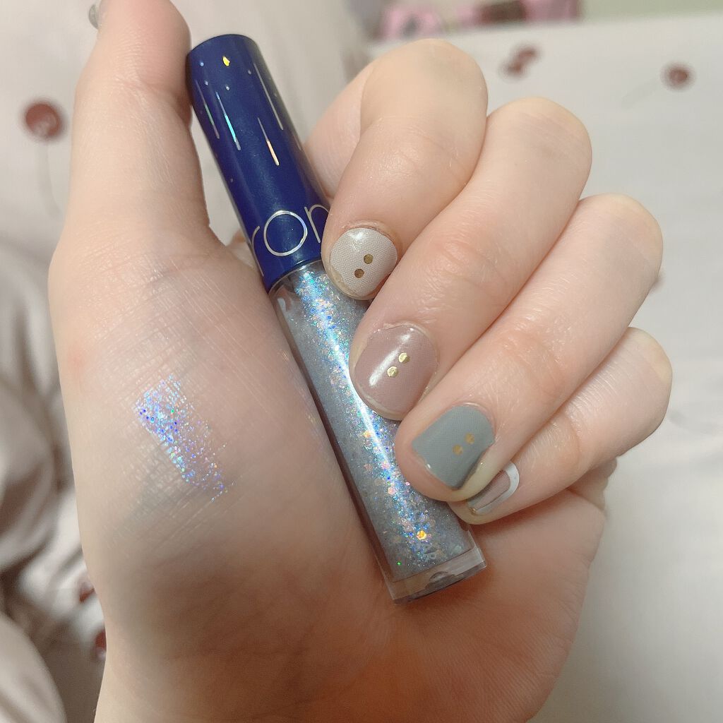 リキッド グリッター シャドウ/rom&nd/グリッターを使ったクチコミ（2枚目）