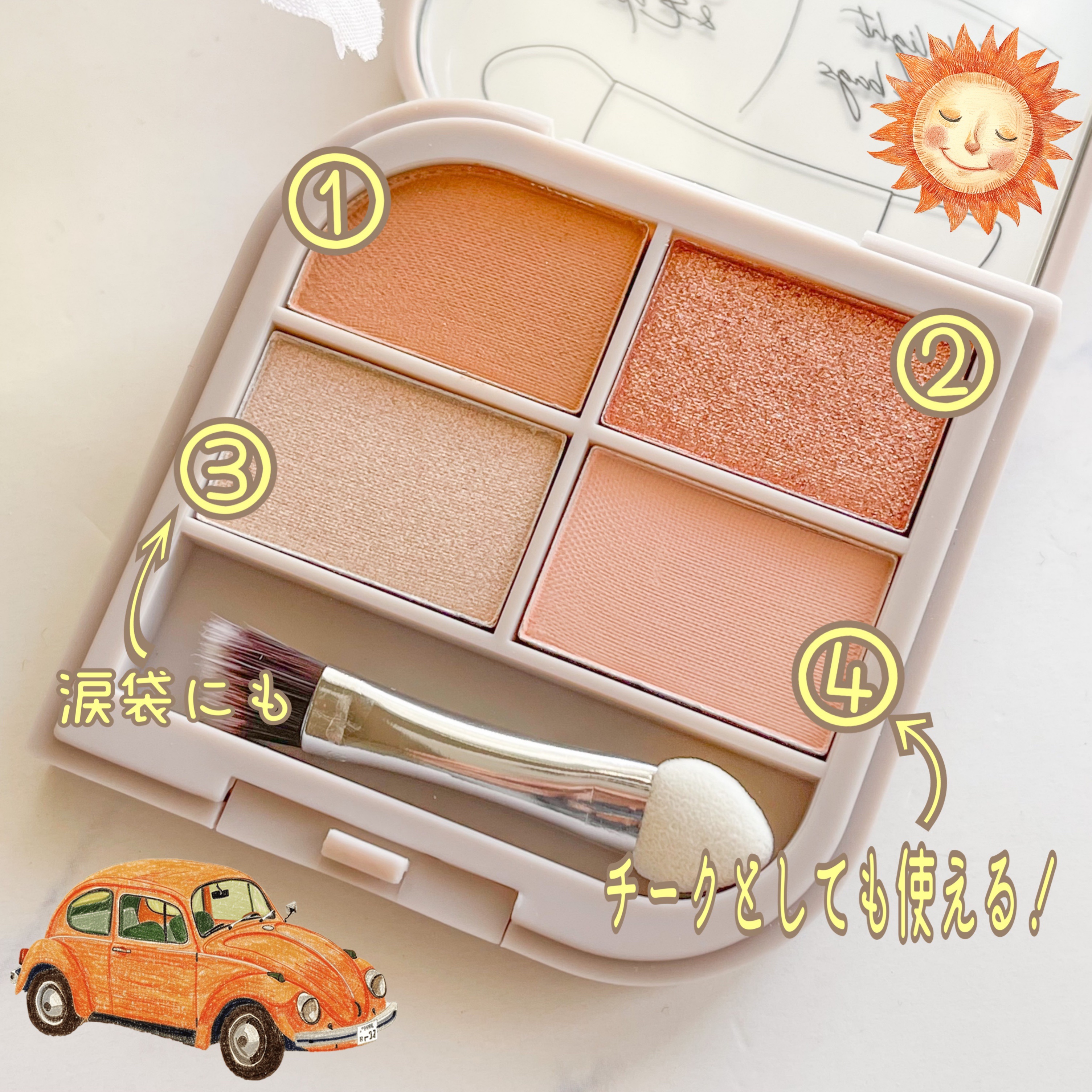 ニュアンスカラーパレット/Linoue/アイシャドウパレットを使ったクチコミ（2枚目）