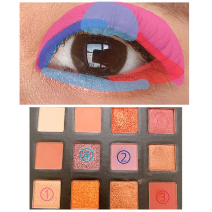 HEXZEスターライトファントム12アイシャドウ01/HEXZE(ヘックスゼ)/アイシャドウパレットを使ったクチコミ(4枚目)