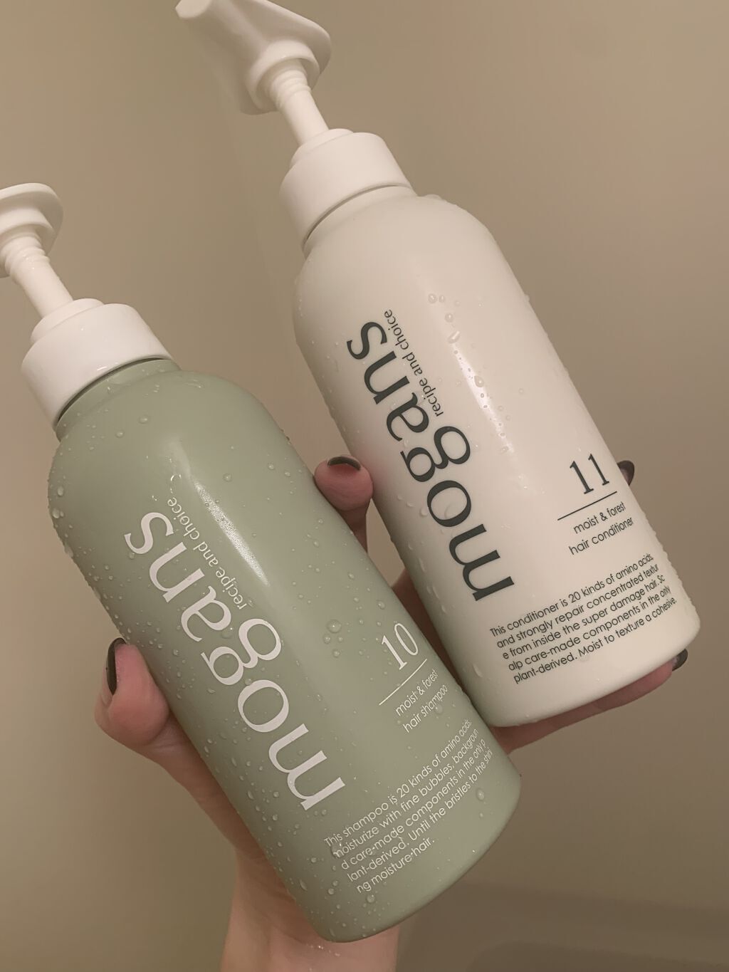 ノンシリコン アミノ酸シャンプー／コンディショナー (モイスト＆フォレスト)/MOGANS/市販シャンプーを使ったクチコミ（1枚目）