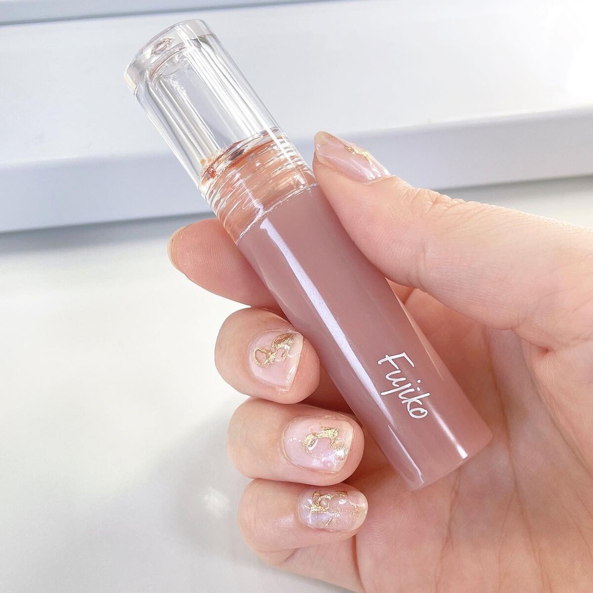 ニュアンスラップティント 04 無花果ベージュ/Fujiko/リップティントを使ったクチコミ（3枚目）