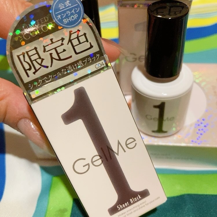 ジェルネイル GMC04 シアーブラック/ジェルミーワン/ジェルネイルを使ったクチコミ（2枚目）