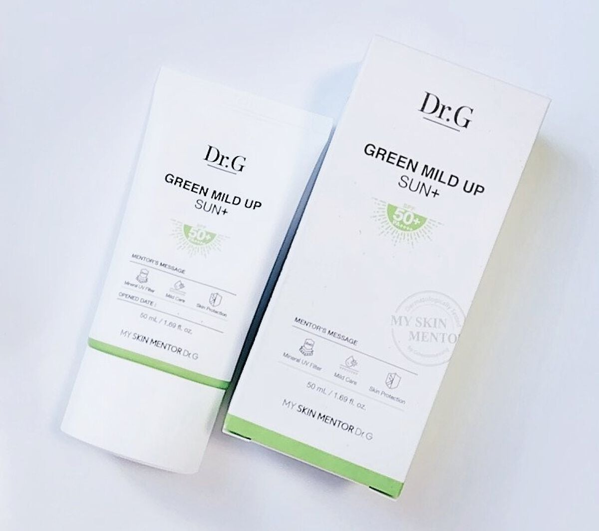 グリーンマイルドアップサンプラス/Dr.G/日焼け止めクリームを使ったクチコミ(2枚目)