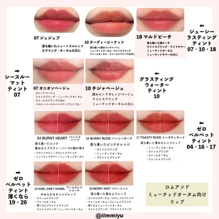 ジューシーラスティングティント/rom&nd/リップティントを使ったクチコミ(5枚目)