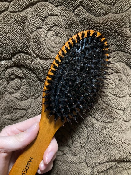 つやつや天然毛のミックスブラシ/マペペ/ヘアブラシを使ったクチコミ(1枚目)