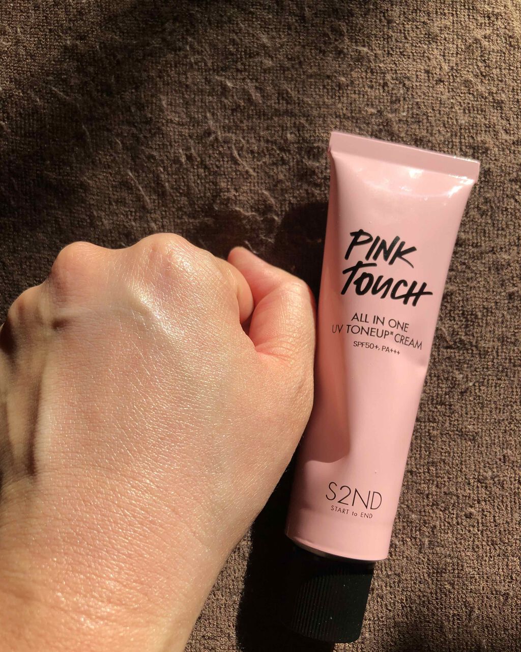 ピンクタッチ UVトーンアップクリーム/S2ND/化粧下地を使ったクチコミ（3枚目）