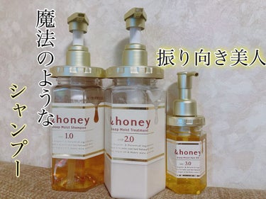 ディープモイスト シャンプー1.0／ヘアトリートメント2.0/&honey/シャンプー・コンディショナーを使ったクチコミ（1枚目）