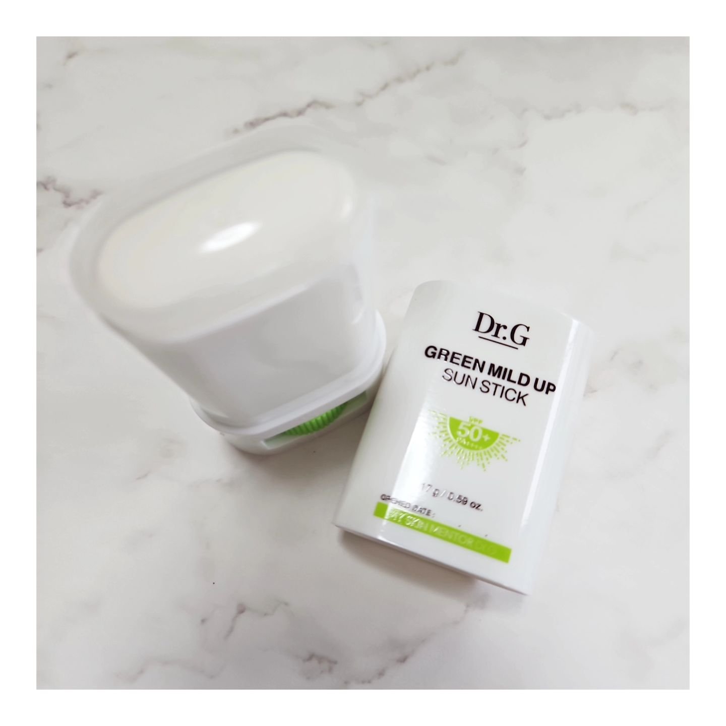 グリーンマイルドサンスティック SPF50+ PA++++/Dr.G/日焼け止めスティックを使ったクチコミ（2枚目）