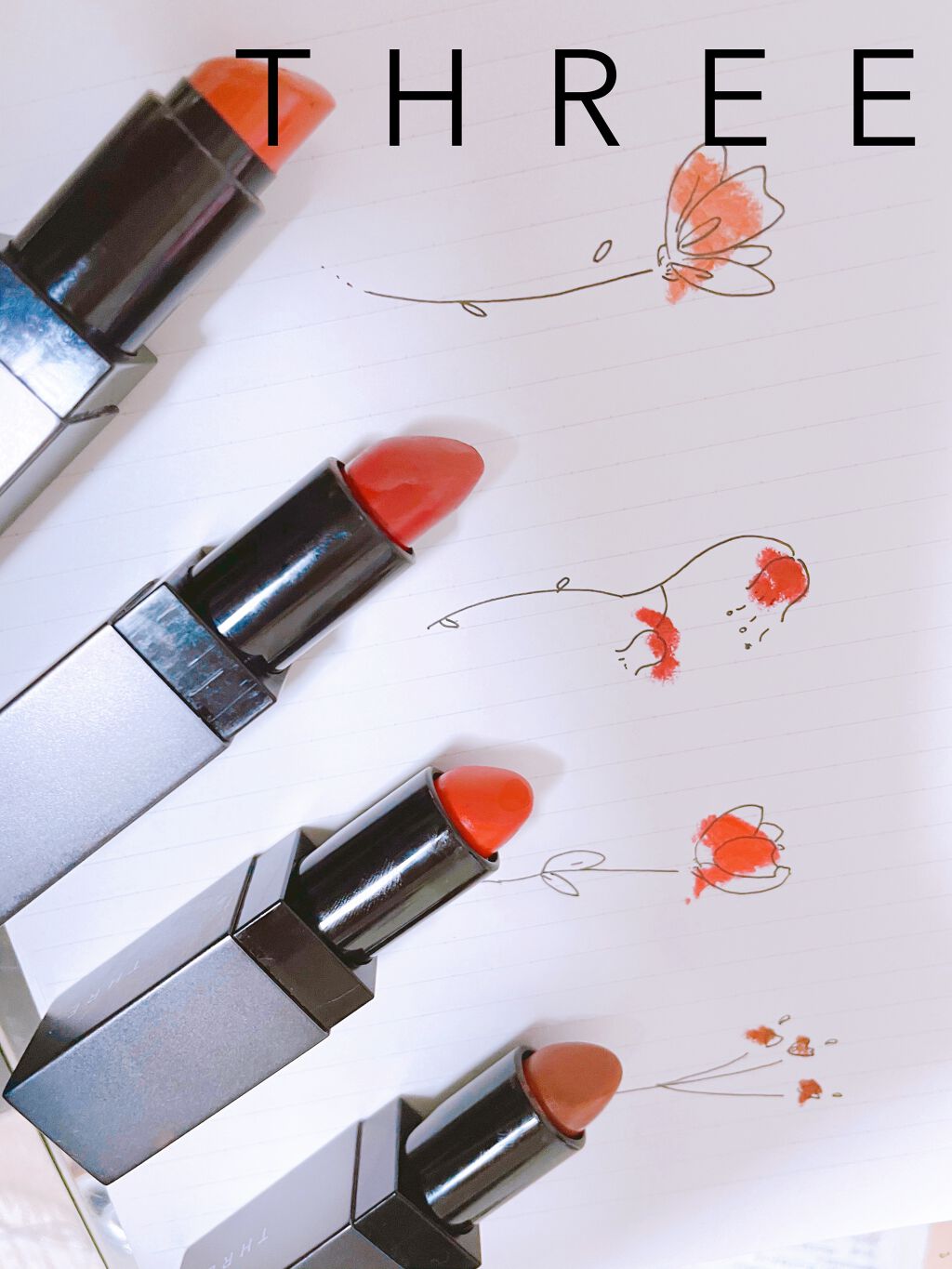 デアリングリィデミュアリップスティック/THREE/口紅を使ったクチコミ(1枚目)