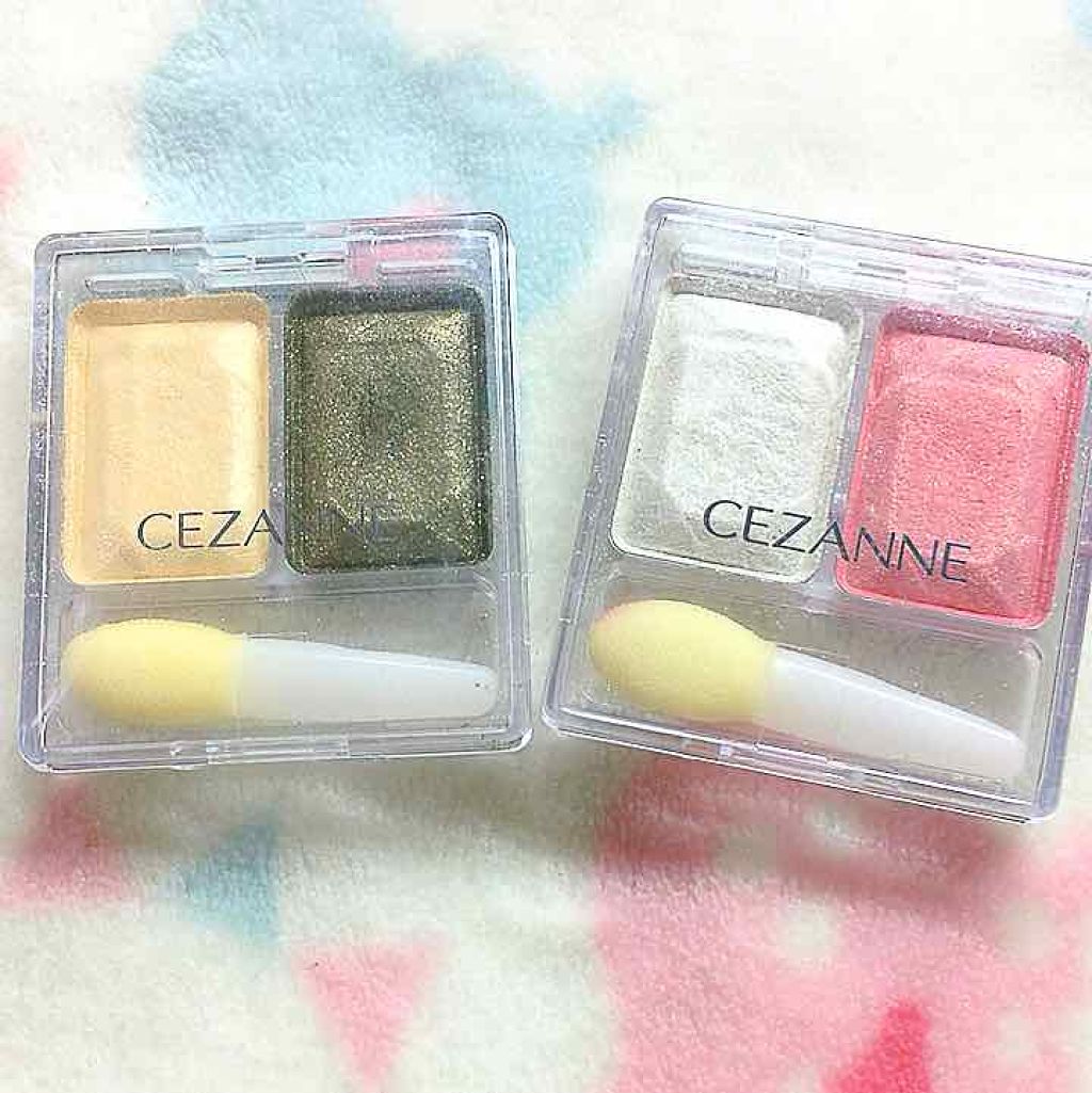 ツーカラー アイシャドウ ラメシリーズ/CEZANNE/アイシャドウパレットを使ったクチコミ（1枚目）
