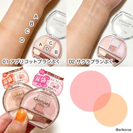 プランぷくコーデアイズ/キャンメイク/パウダーアイシャドウを使ったクチコミ(3枚目)