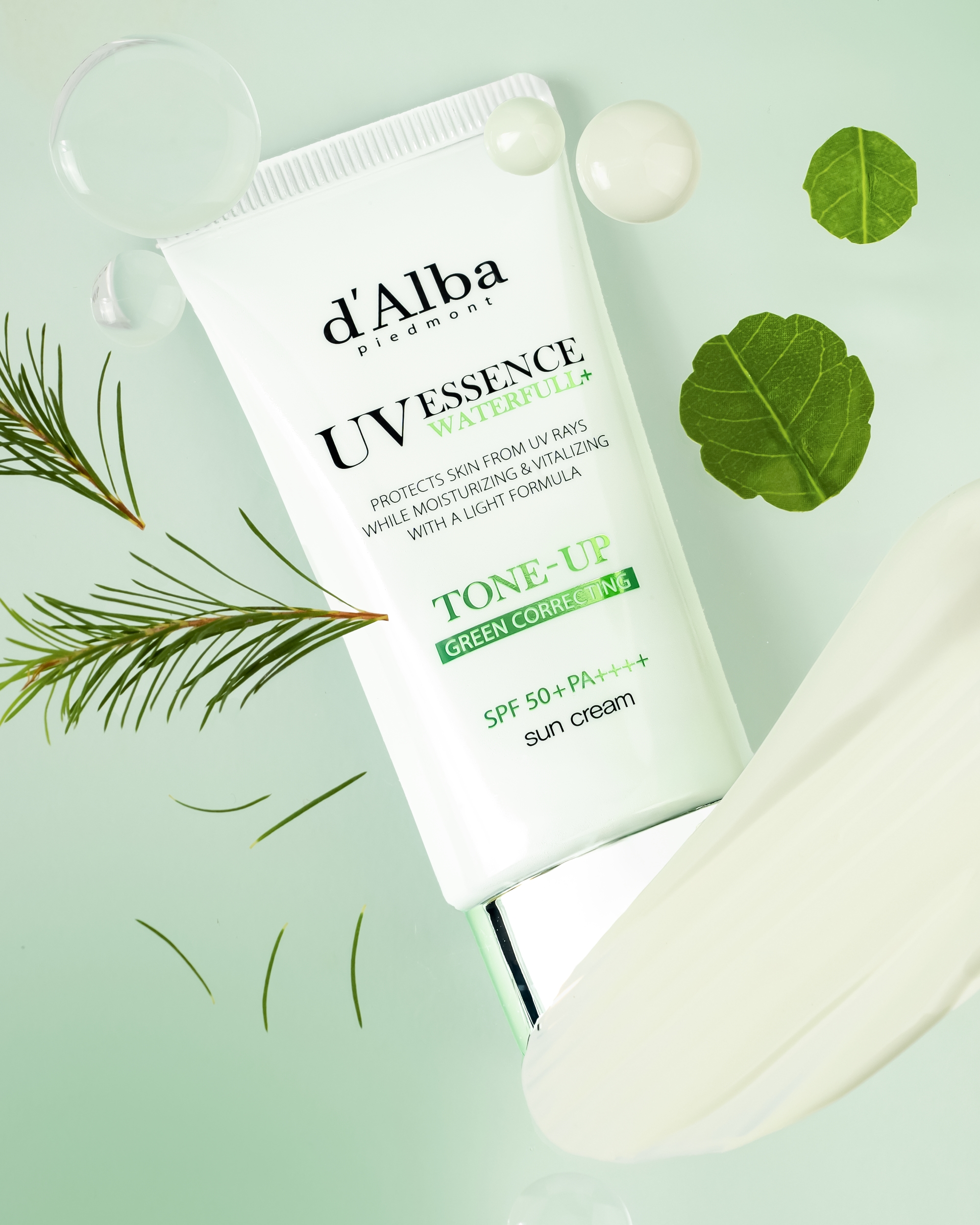 クリーンティーツリーリポソームトーンアップサンクリーム（グリーン）/ダルバ/日焼け止めクリームを使ったクチコミ（1枚目）