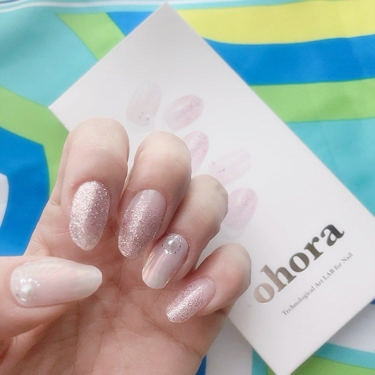 セミキュアジェルネイル(ハンド)/ohora/ネイルシールを使ったクチコミ(1枚目)