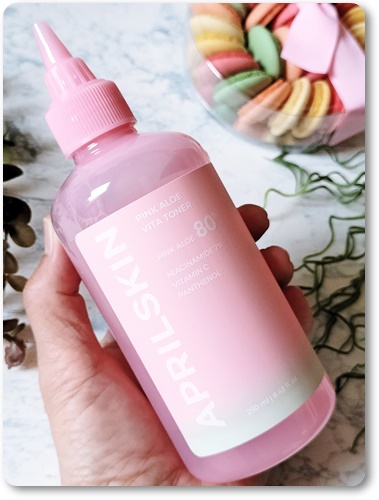 ピンクアロエビタトナー/APRILSKIN/化粧水を使ったクチコミ（2枚目）